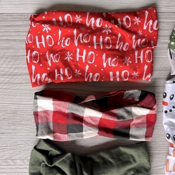 HOLIDAY headbands 8 prints and solids EUC - Picture 7 of 10